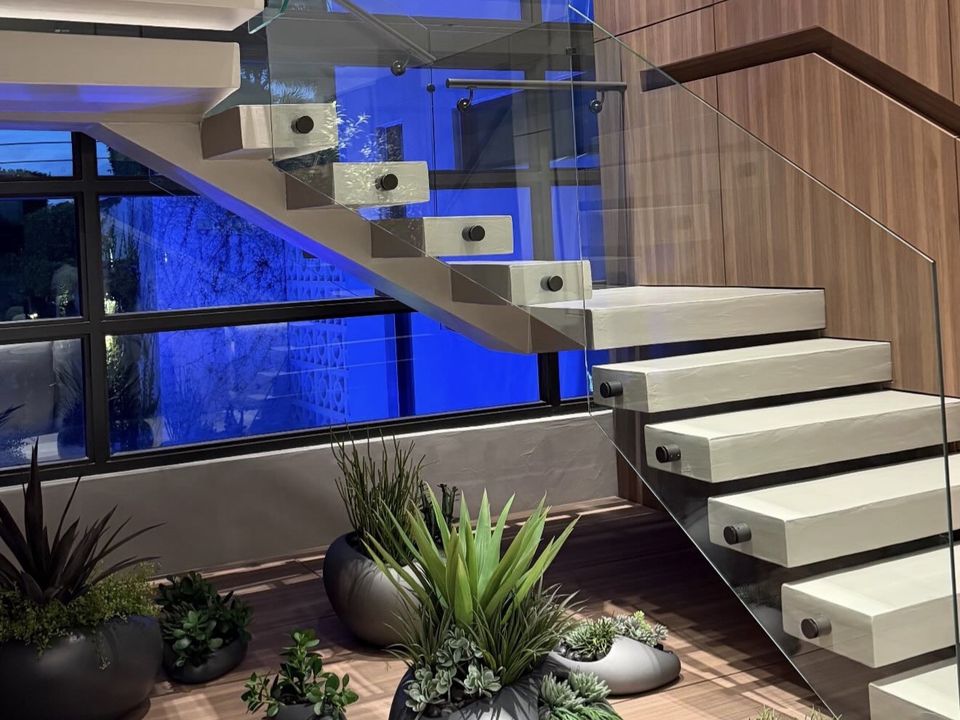 Villa staircase and entrance