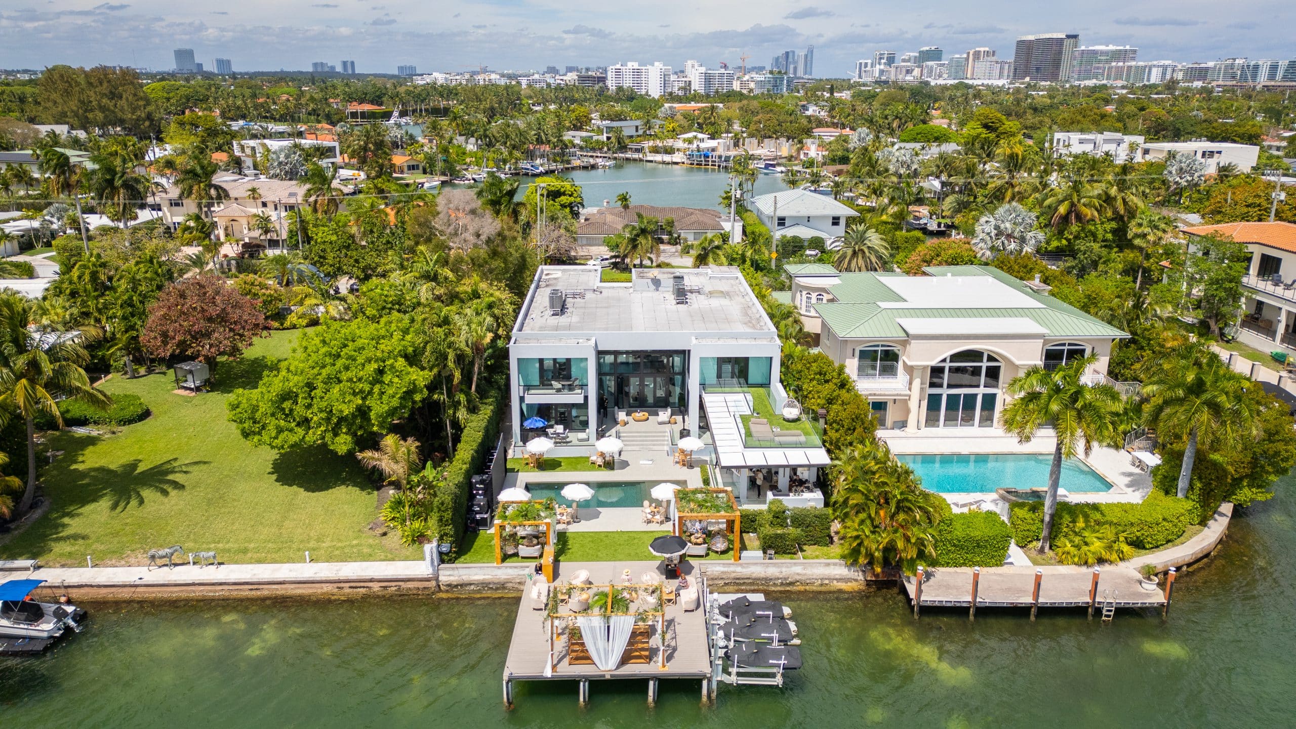 Aerial view of the Florida coastline served by Luxteria
